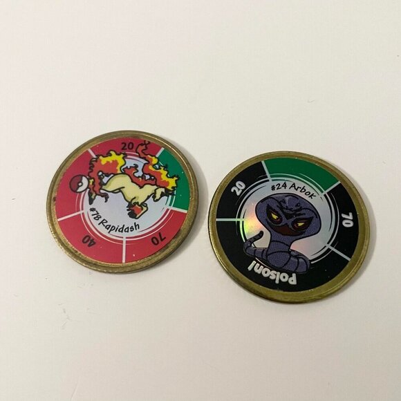 Vtg 1999 Hasbro Pokemon Battling Coin Game Incomplete Missing Coin - Picture 5 of 16
